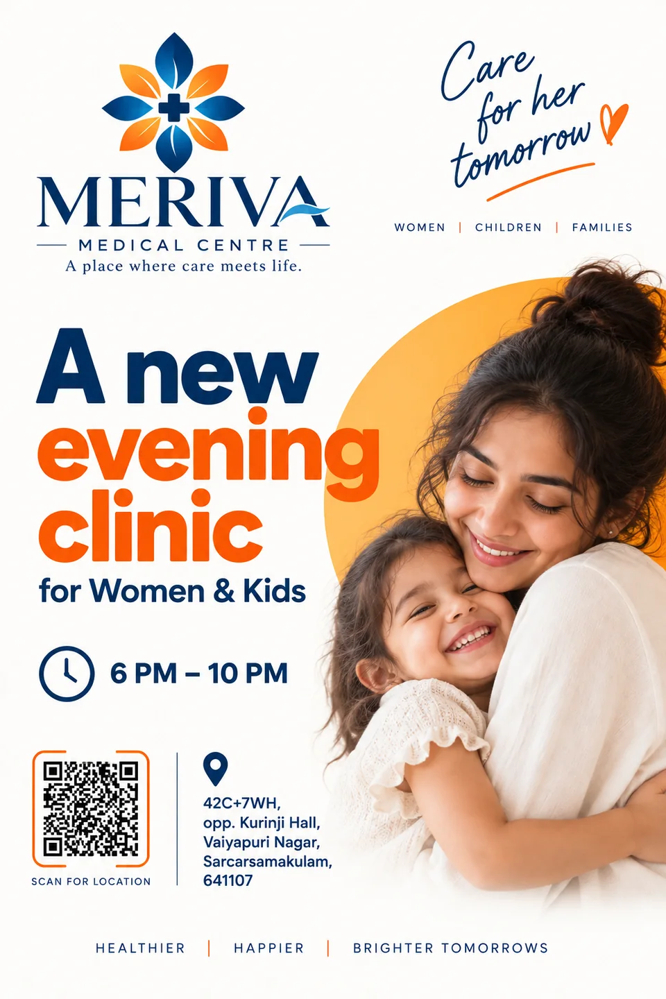 MERIVA evening clinic for women, children and families in Coimbatore